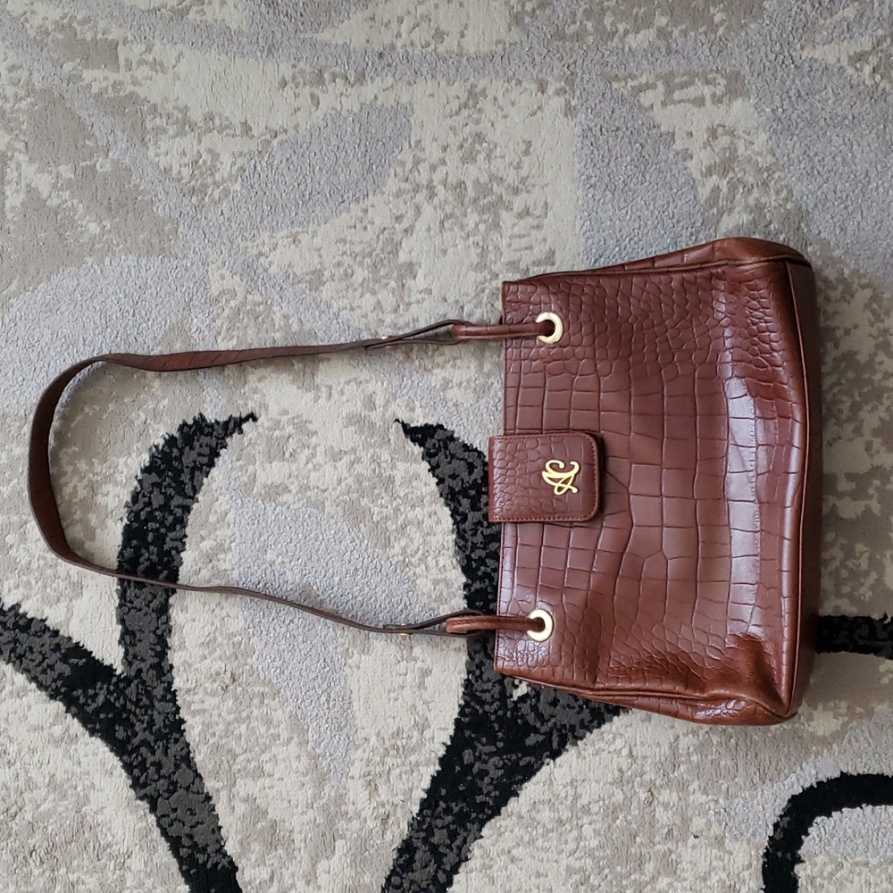 Vintage Andrea Carrano Crocodile Leather Bag